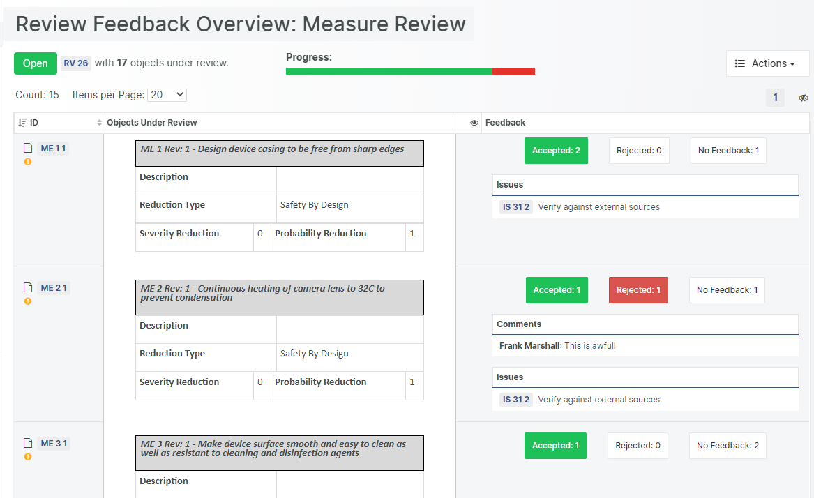 Reveiw Feedback